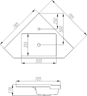 Раковина Акватон Кантара 78см 1A715331AN010